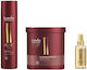 Set Londa Professional Velvet Oil Șampon 250ml + Tratament 750ml + Ulei 30ml