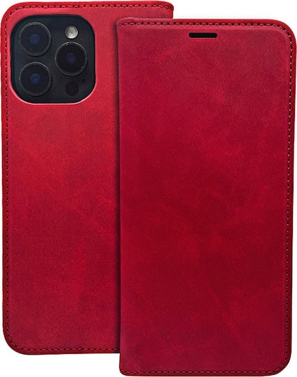 TelForceOne Smart Suede Umschlag Rückseite Synthetisches Leder / Silikon Rot (Honor 400 Lite)