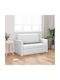 Ecksofa Schlafsofa Weiß 124x71x78cm