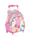 Must Team School Bag Trolley Kindergarten Pink 8Liters