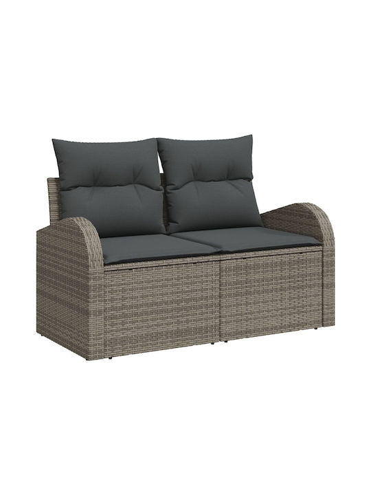 Zweisitziges Sofa Außenbereich Rattan mit Kissen 55x55x37cm