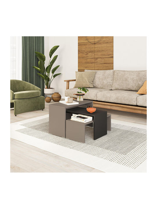 Set Zigon Rectangular Kantar Lemn Antracit - Mo...