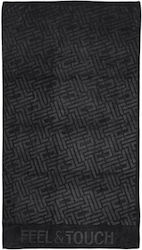 Feel & Touch Beach Towel Black