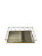 Galifas Metallic Rectangular Decorative Tray with Mirror 40.5x25.5x6.5cm