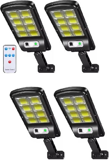 Jortan Set 4 Lămpi Solare Stradal cu Senzor de Mișcare și Telecomandă IP67 36bucx11bucx4buccm
