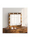 vidaXL Wall Mirror with Brown Wooden Frame & LED Lighting 60x55cm 1pcs