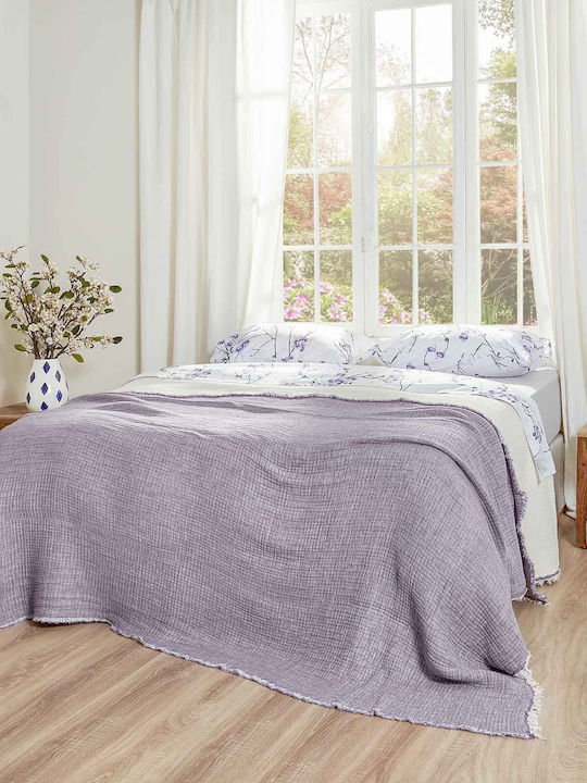 Aigaion Super Soft Покривало Единично Violet 170x240см