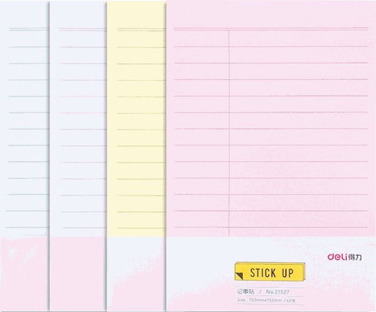 Stick'n Haftnotizen 152x102mm 40 Blatt liniert