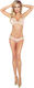 Pfirsich Ecru Une Illusion Set von Provocative Gold Lingerie