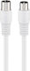 Goobay Καλώδιο Κεραίας Coax male - Coax female Λευκό 1m (58806) 1τμχ