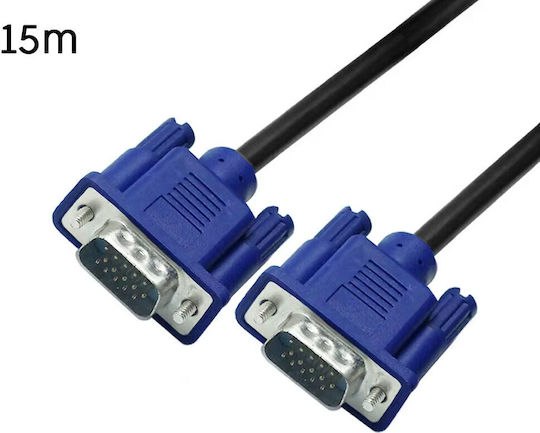 Kabel VGA-Stecker - VGA-Stecker Schwarz 15m (111478)