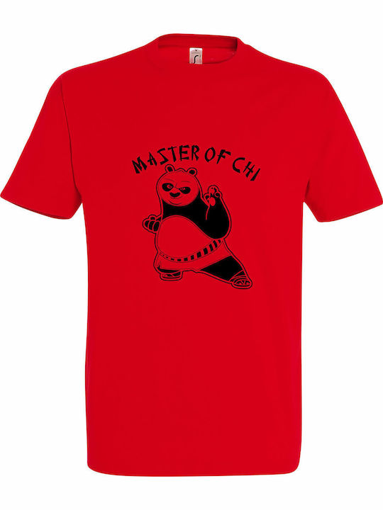 Παιδικό T-shirt Red Kung Fu Panda, Master Of Chi