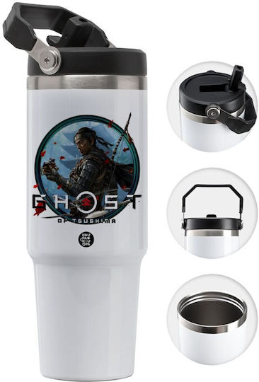 Koupakoupa Ghost Of Tsushima Thermos Bottle Stainless Steel 890ml Brown