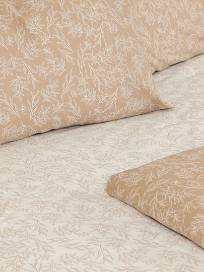 Sunshine Cotton Feelings 2052 Pillowcase Set with Envelope Cover Beige 50x70cm.