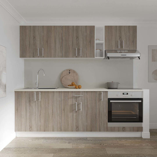 Jolly cu Blat de Lucru Dark Sonoma Oak/white 20x50x80buc Jolly cu Blat de Lucru Dark Sonoma Oak/white 20x50x80buc