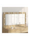 vidaXL Rechteckiger Badezimmerspiegel LED aus MDF 100x55cm Beige