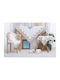 Liolios Home Tablecloth Linen with Embroidery Pls-7b027 Lt Coffee 85x85cm