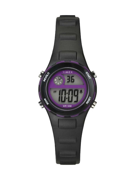 Timex Kinder-Digitaluhr mit Kautschuk/Plastikarmband Schwarz