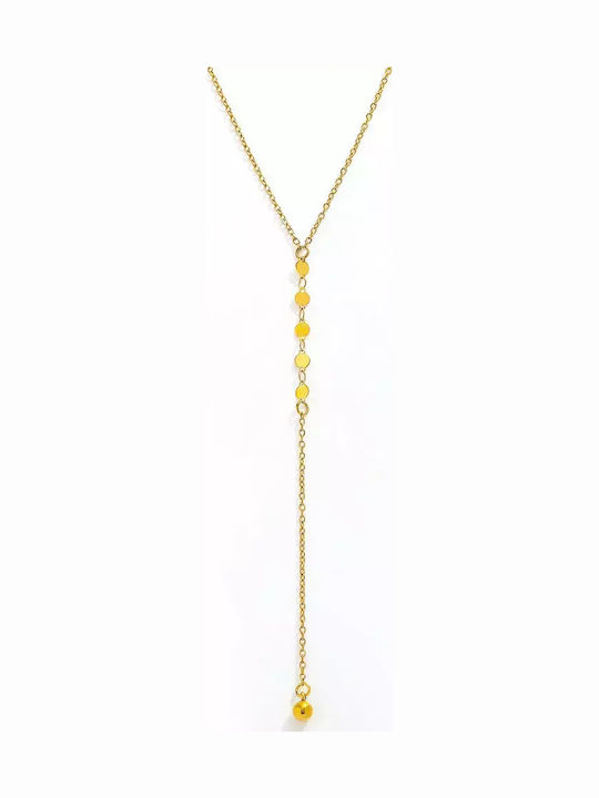 Callajewels Κολιέ από Επιχρυσωμένο Ατσάλι με Πέρλες