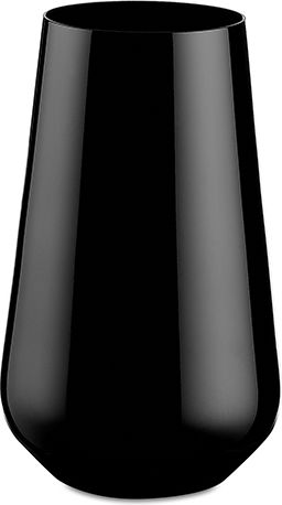 Capolavoro Set of Glasses Water made of Crystal in Black Color 440ml 6pcs