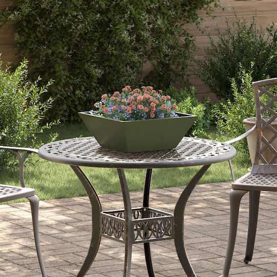 Vidaxl метална саксия Olive Metal 40 x 40 x 15 см правоъгълна Olive Vidaxl метална саксия Olive Metal 40 x 40 x 15 см правоъгълна Olive