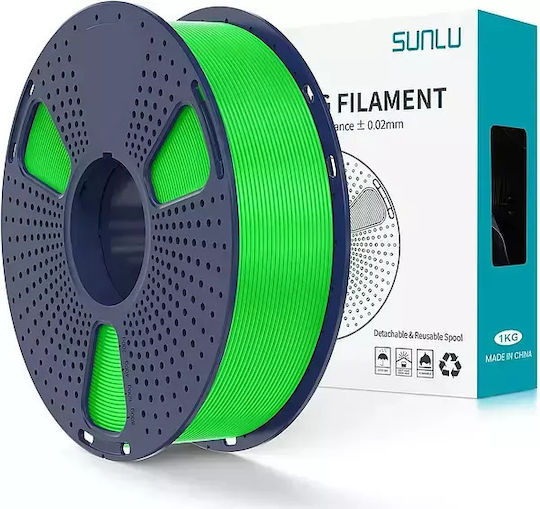 Sunlu PLA+ 3D Printer Filament 1.75mm Πράσινο 1τμχ (Spool)