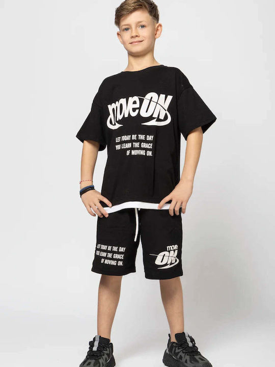 Domer Kids Clothing Set with Shorts Black 2 Pieces