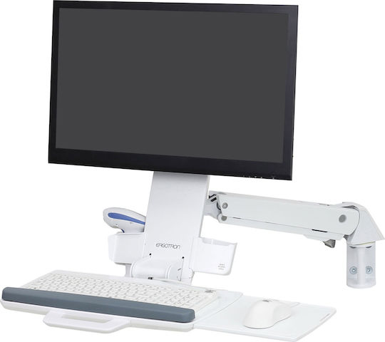 Ergotron Sit-stand Βάση Γραφείου Πληκτρολογίου με Βραχίονα Λευκή 45-266-216