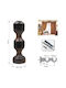 Galifas Curtain rail base Wall made of Wood Brown 1pcs