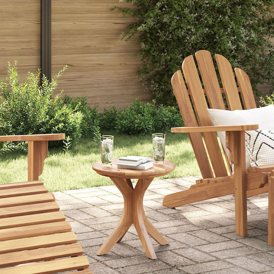 Garten- und Terrassentisch für Kleine Außenbereiche aus Teak Braun 40x41x41cm