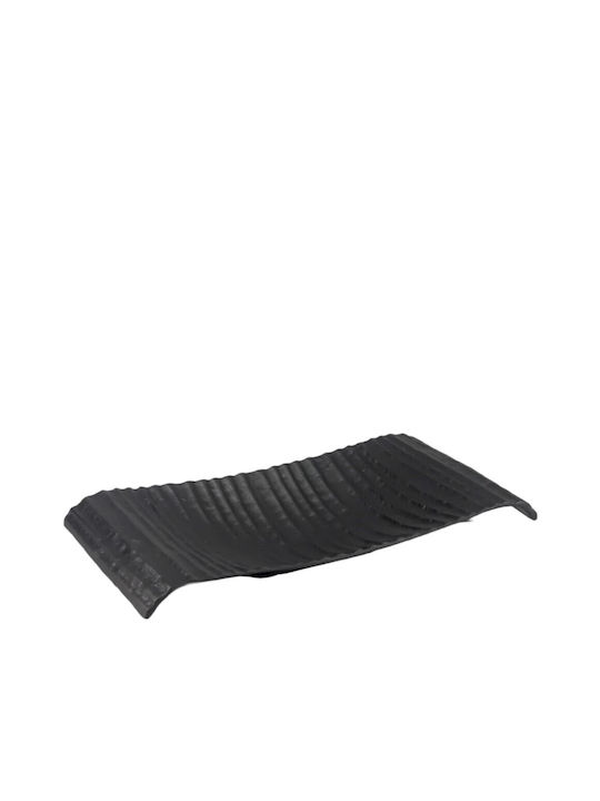 Galifas Metallic Decorative Platter Black 40x22x5cm