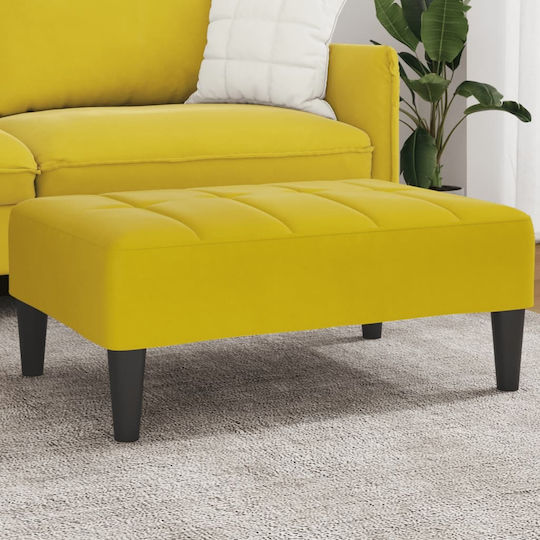 Hocker Fußhocker Gepolstert mit Samt Yellow 77x55x31cm