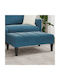 Stool Footstool Upholstered with Velvet Blue 77x55x31cm