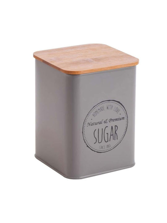 Oriana Ferelli Sugar Jar with Metallic Grey Lid 10x10x13.5cm 1 Piece