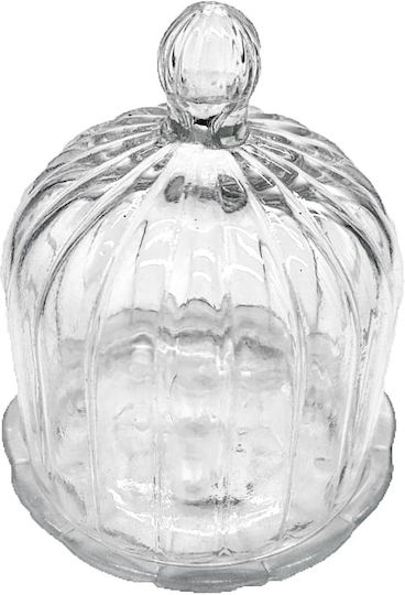 Glass Sweet Jar with Lid Transparent 15x13cm