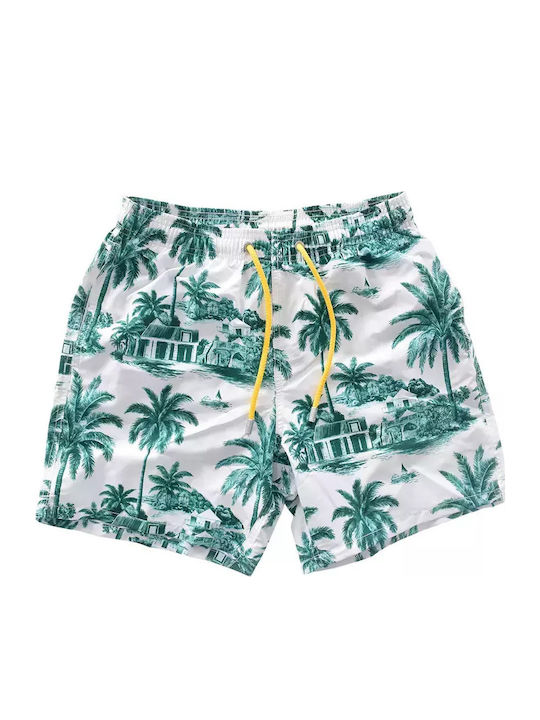 MC2 Gustavia Men's Swimwear Shorts White with P...