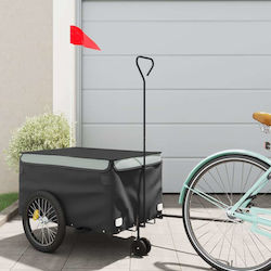 Vidaxl Bicycle Trailer Black Gray 30 Kg Iron