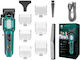 VGR Set Rechargeable Hair Clipper Green V-600