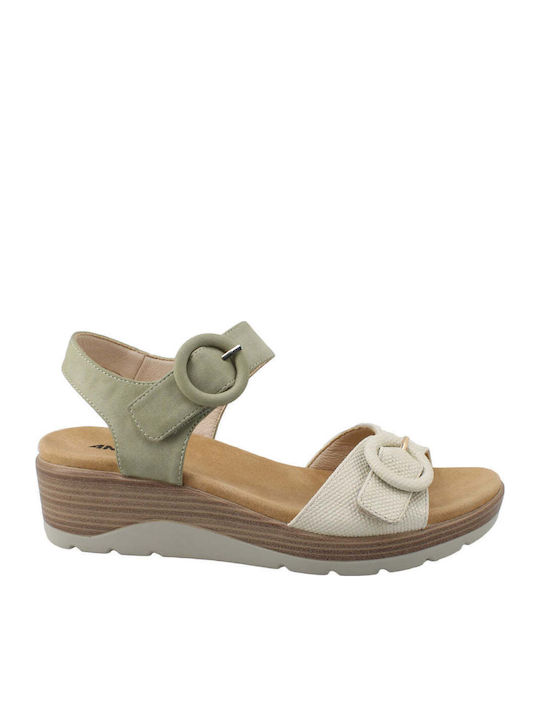 Damenplattformen Beige