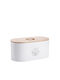 Oriana Ferelli Bread Box with Lid Metallic White