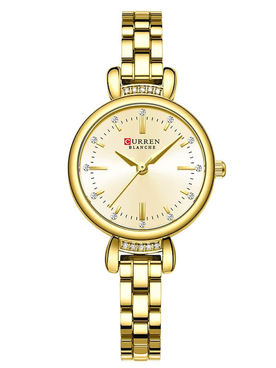 Curren Women's Watch with Gold Metal Bracelet