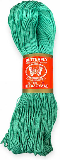 Super 10 Mercerisiertes Baumwollgarn Schmetterling Dunkle Minze