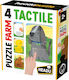 Headu 4 Puzzle Tactile cu Animale de Fermă Piese Mari Copii Peste 2 Ani