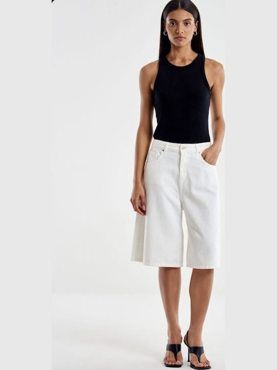 Vicolo Women's Bermuda Shorts Jean White DD5147