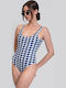 Navy Blue-White