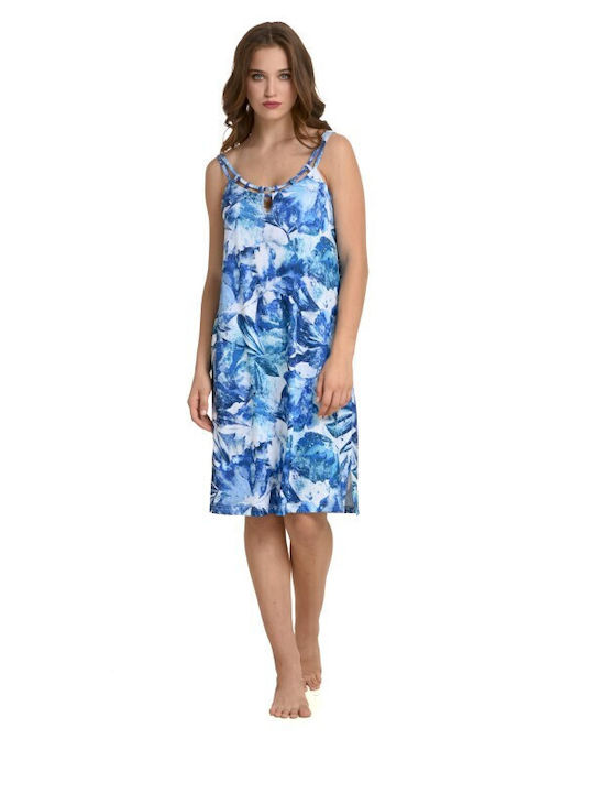 Primavera Summer Women's Nightdress Blue