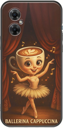 Brainrot Ballerina Cappuccina Xiaomi Poco M4 5g Черен TPU Черен Силикон