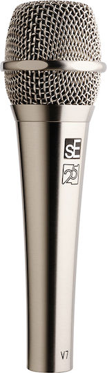 SE Electronics V7 Δυναμικό Microphone XLR Handmade for Vocals in Silver Color Nickel 25th Anniversary Edition