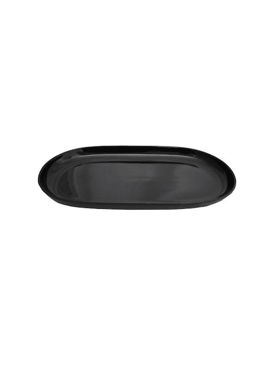 Chios Hellas Serving Platter Oval made of Porcelain Black 30cm