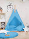 Kids Indian Teepee Play Tent Light Blue